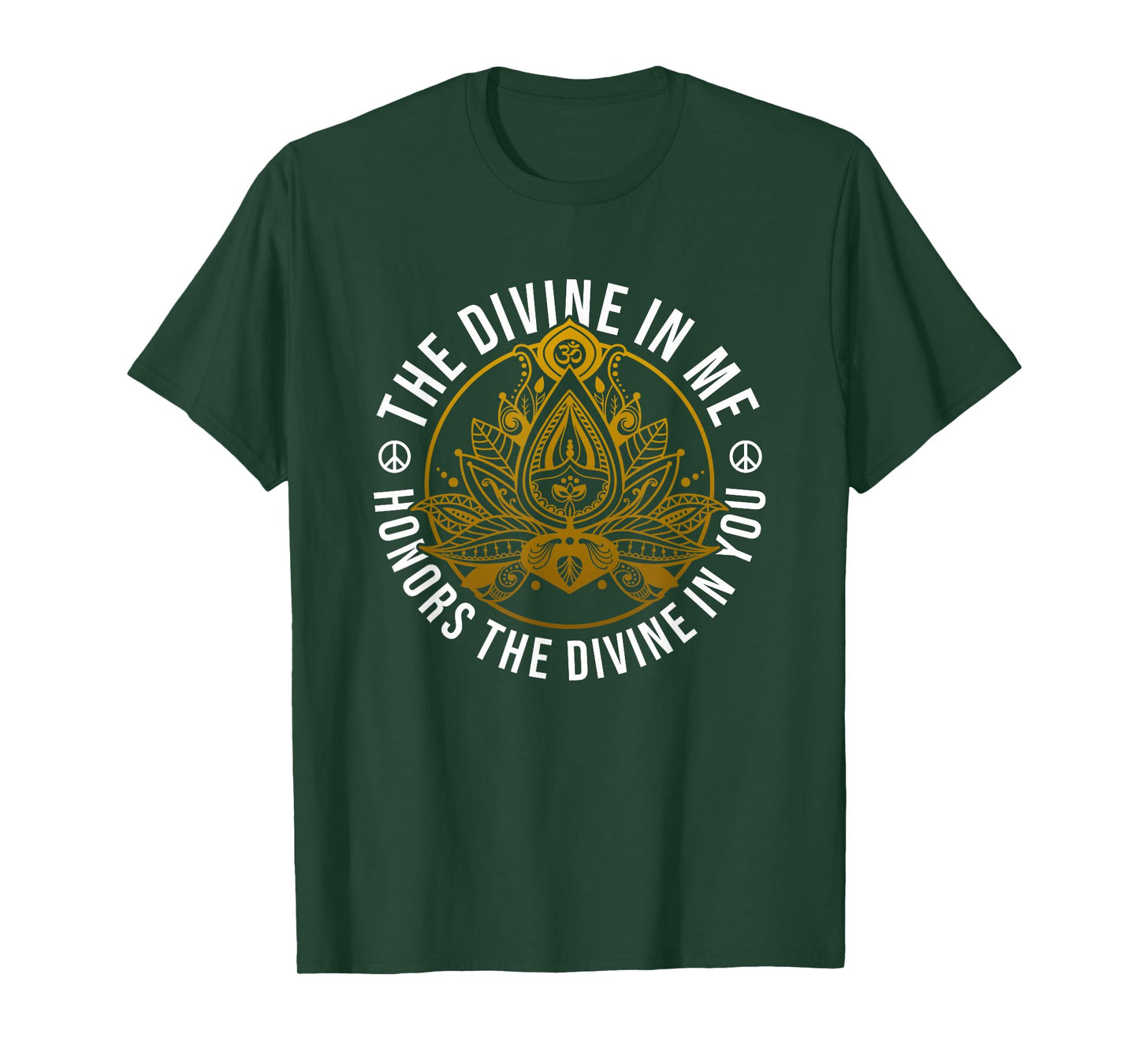 The Divine In Me Positive Message Spiritual Yoga Meditation T-Shirt