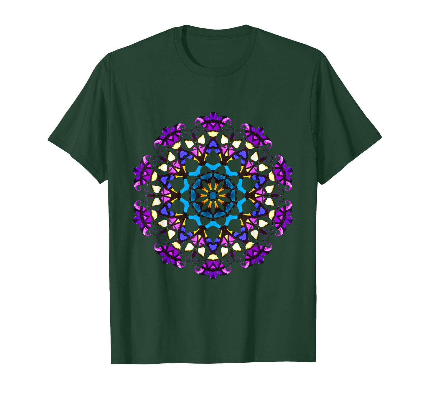 Sacred Geometry Mandala Reiki Yoga Stained Glass Shirt T-Shirt