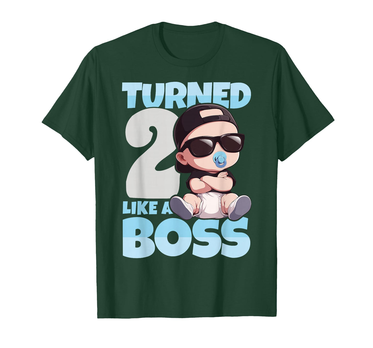 Baby 2nd Birthday Boy Girl 2 Years Like a Boss Kids T-Shirt