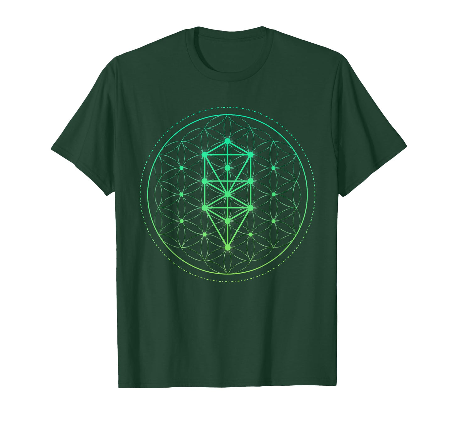 Watercolor Mandala Sacred Fractal Geometry Art Good Vibe tee T-Shirt