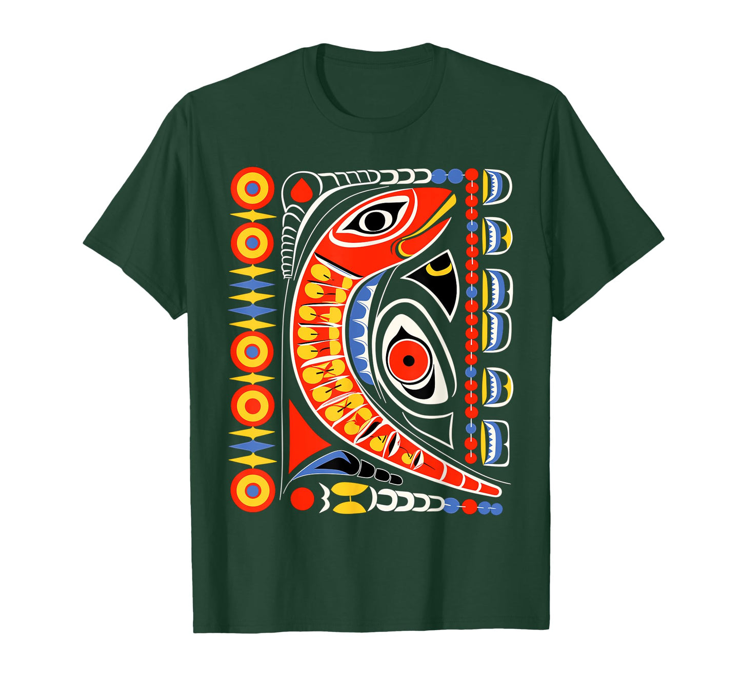 Salmon in Native American Salish Coast Style T-Shirt