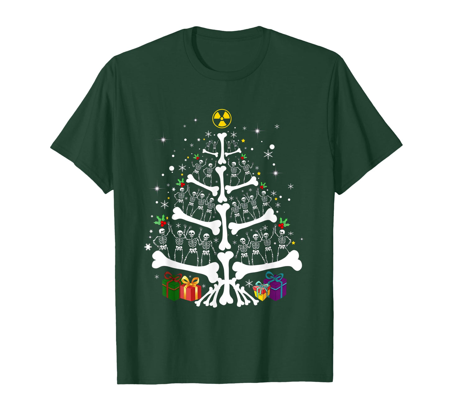 Women Radiology Skeleton Christmas Tree Xray Tech Team T-Shirt