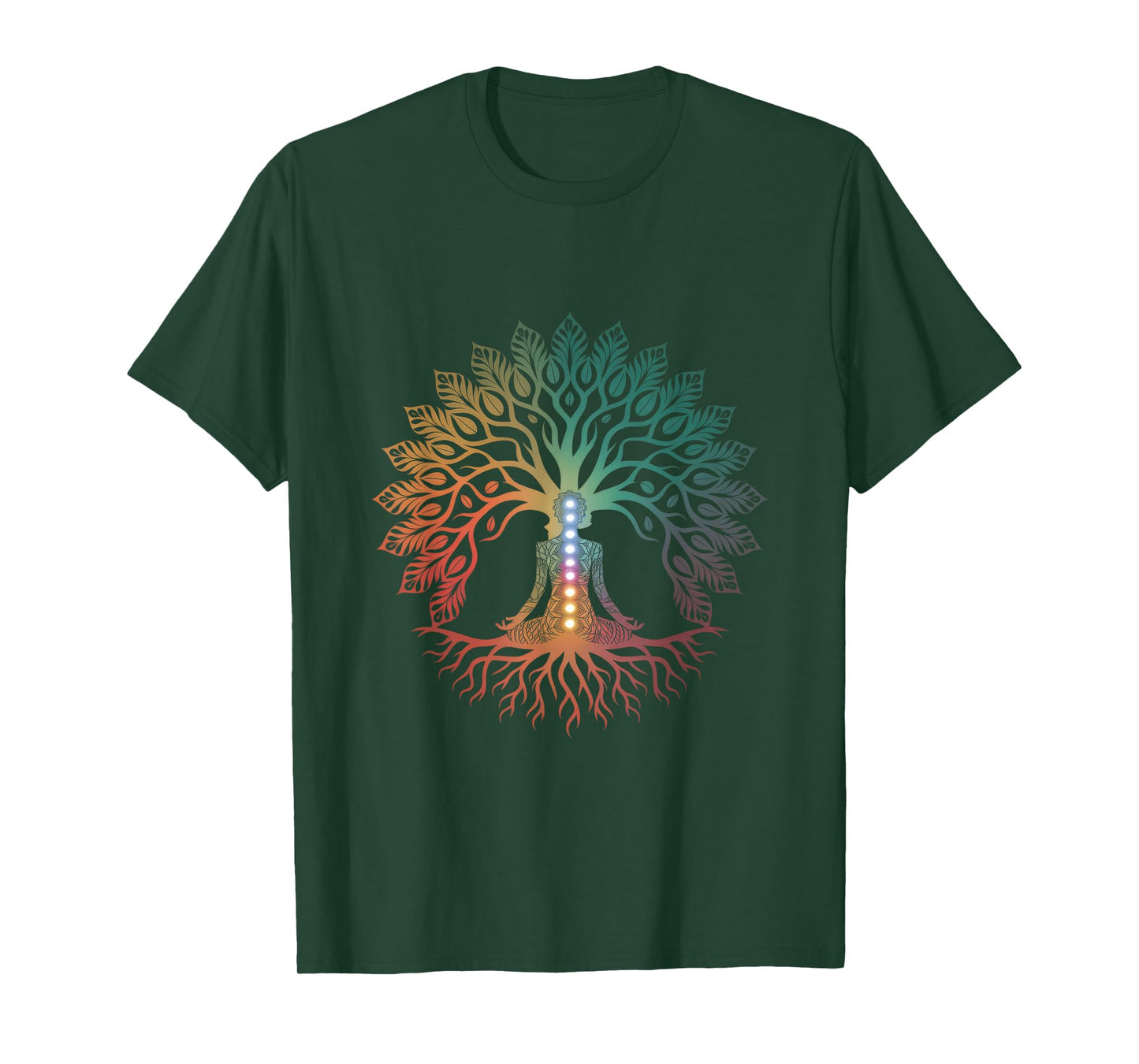 Tree Life Woman Yoga Chakra Spiritual T-Shirt