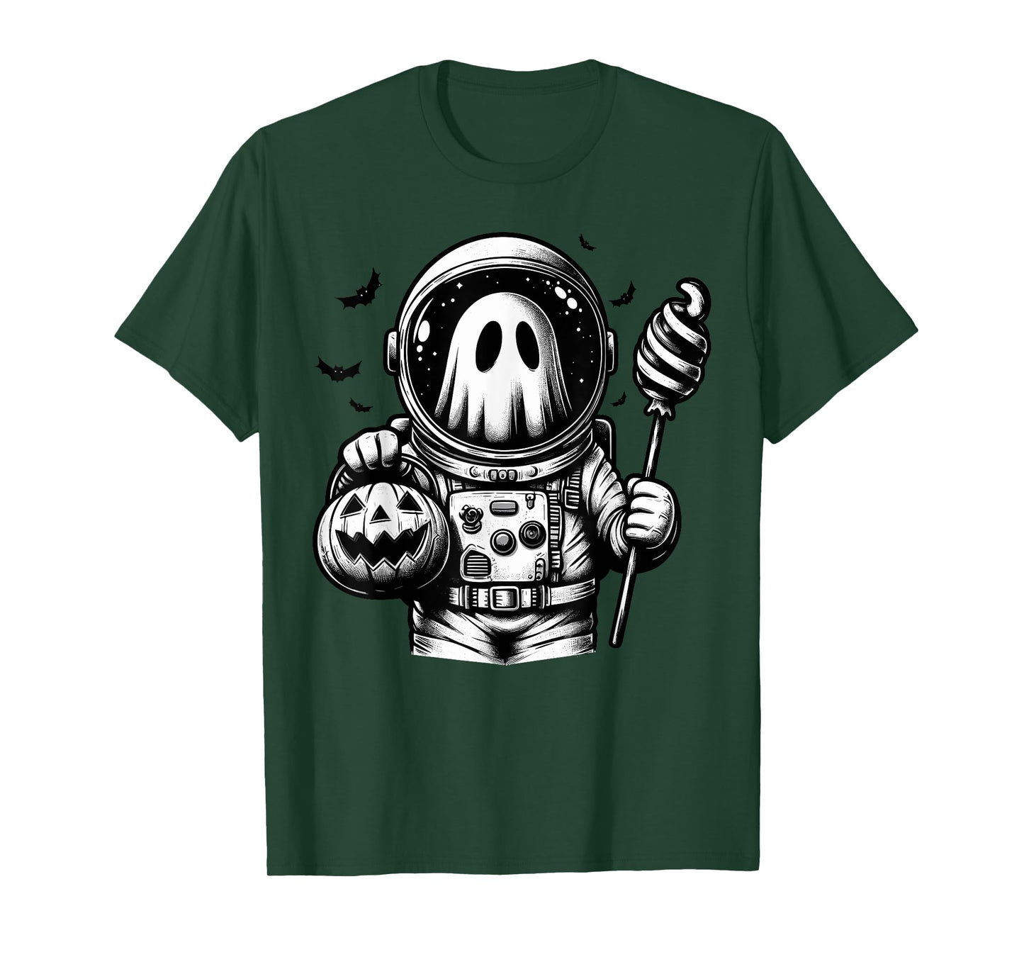 Halloween Astronaut Costume Ghost Animal Boo Spooky T-Shirt