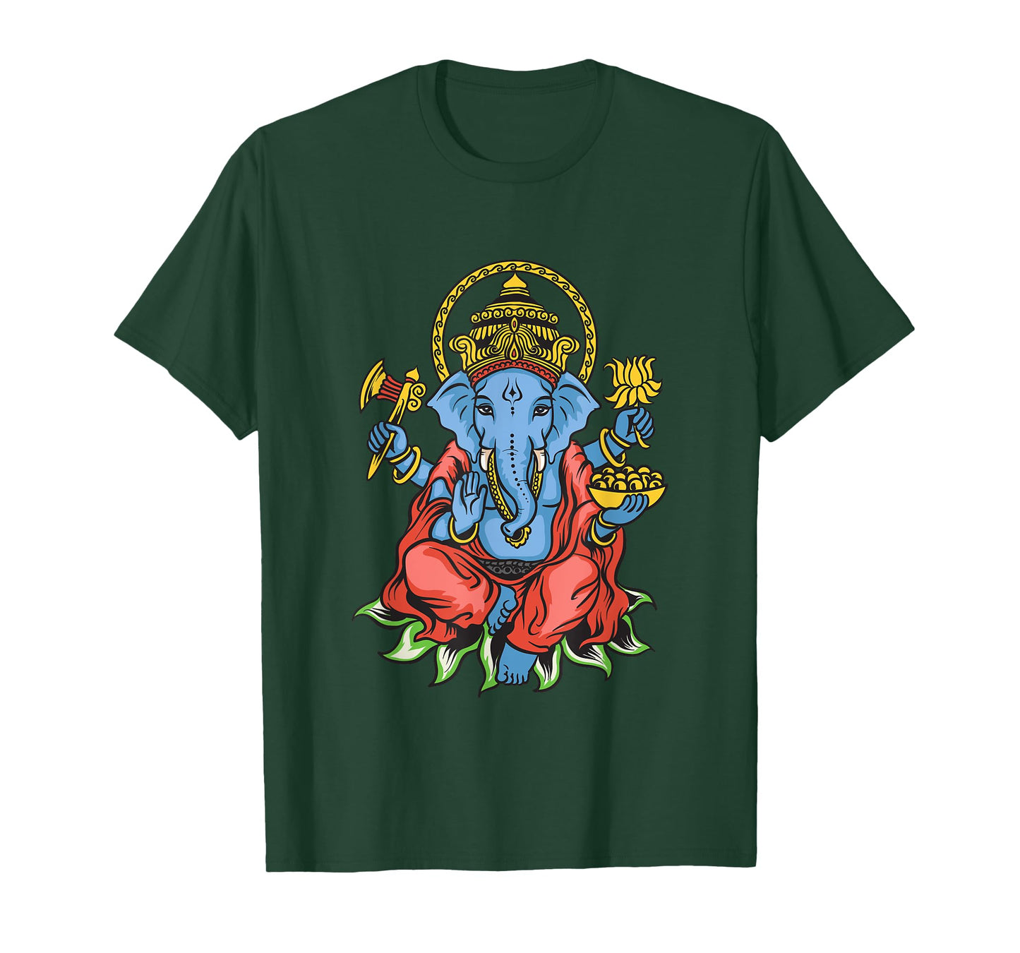 Spiritual Hindu God Ganesha Meditation Yoga T-Shirt