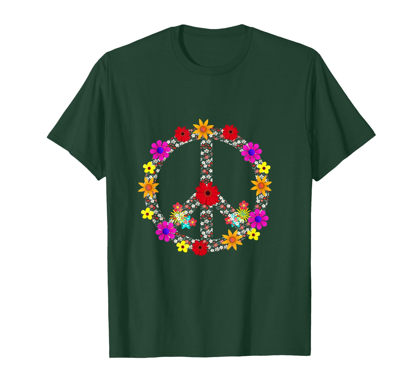 Outdoor Flower Peace Sign Pajamas Symbol for Kids T-Shirt