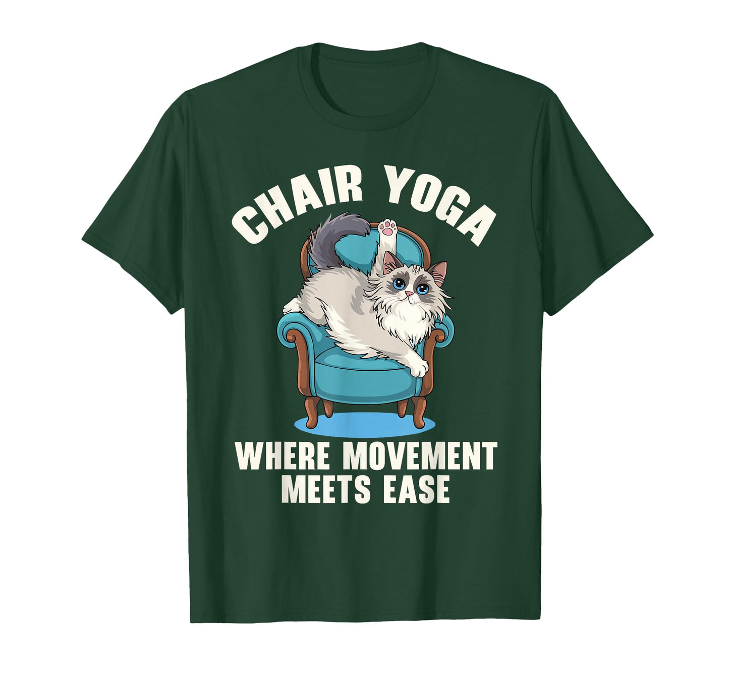 Chair Yoga Exercise Zen Fitness Workout Yoga Instructor T-Shirt