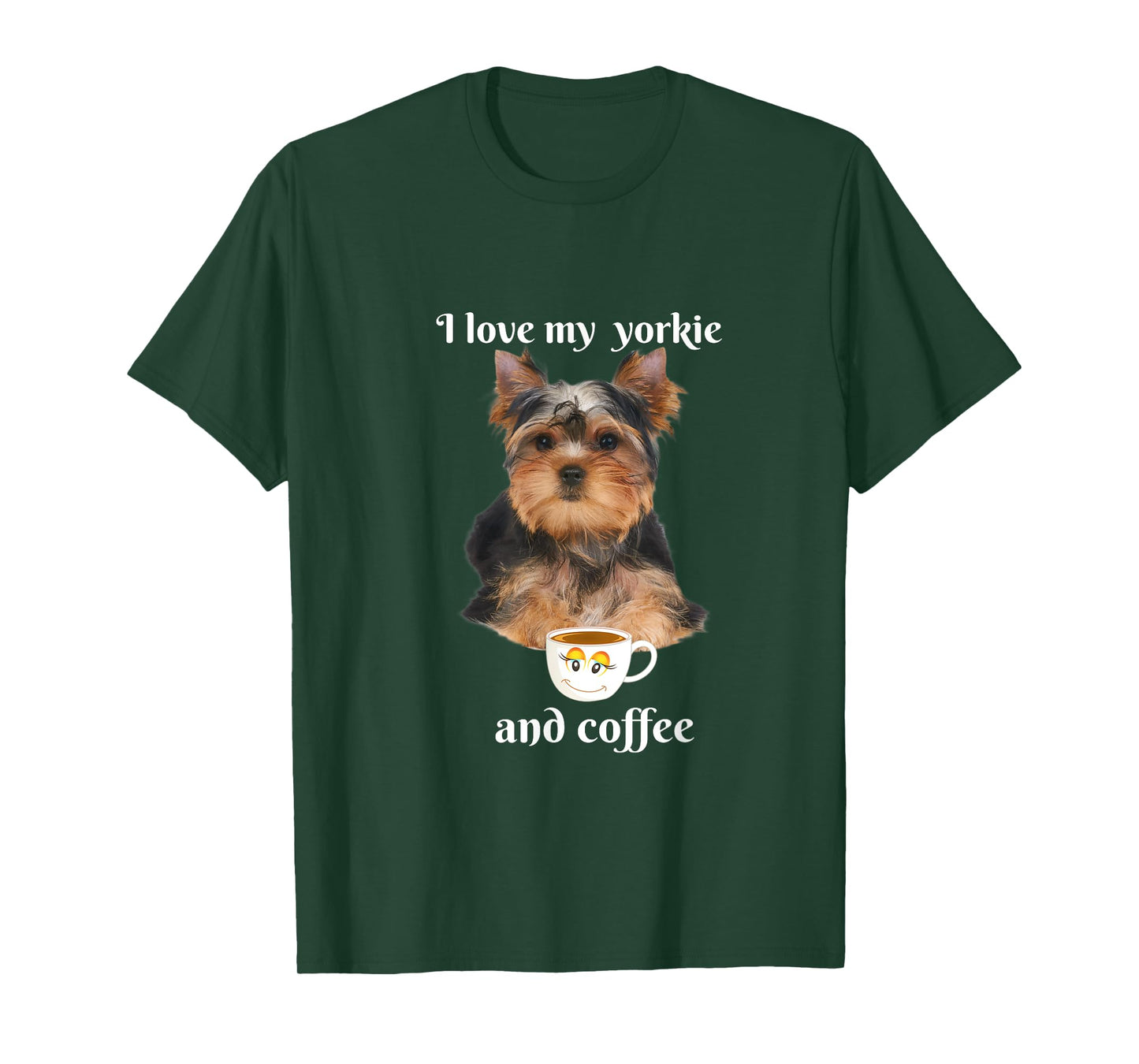 Funny Yorkie I Love My Yorkie And Coffee T-Shirt