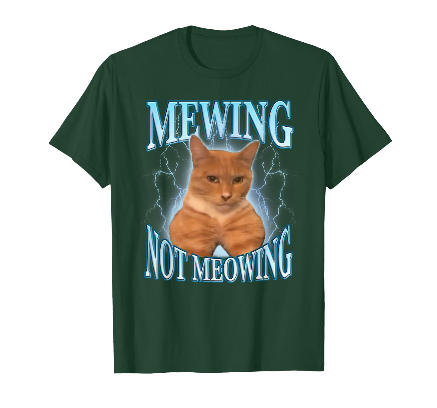 Mewing Not Meowing Funny Cat Meme T-Shirt