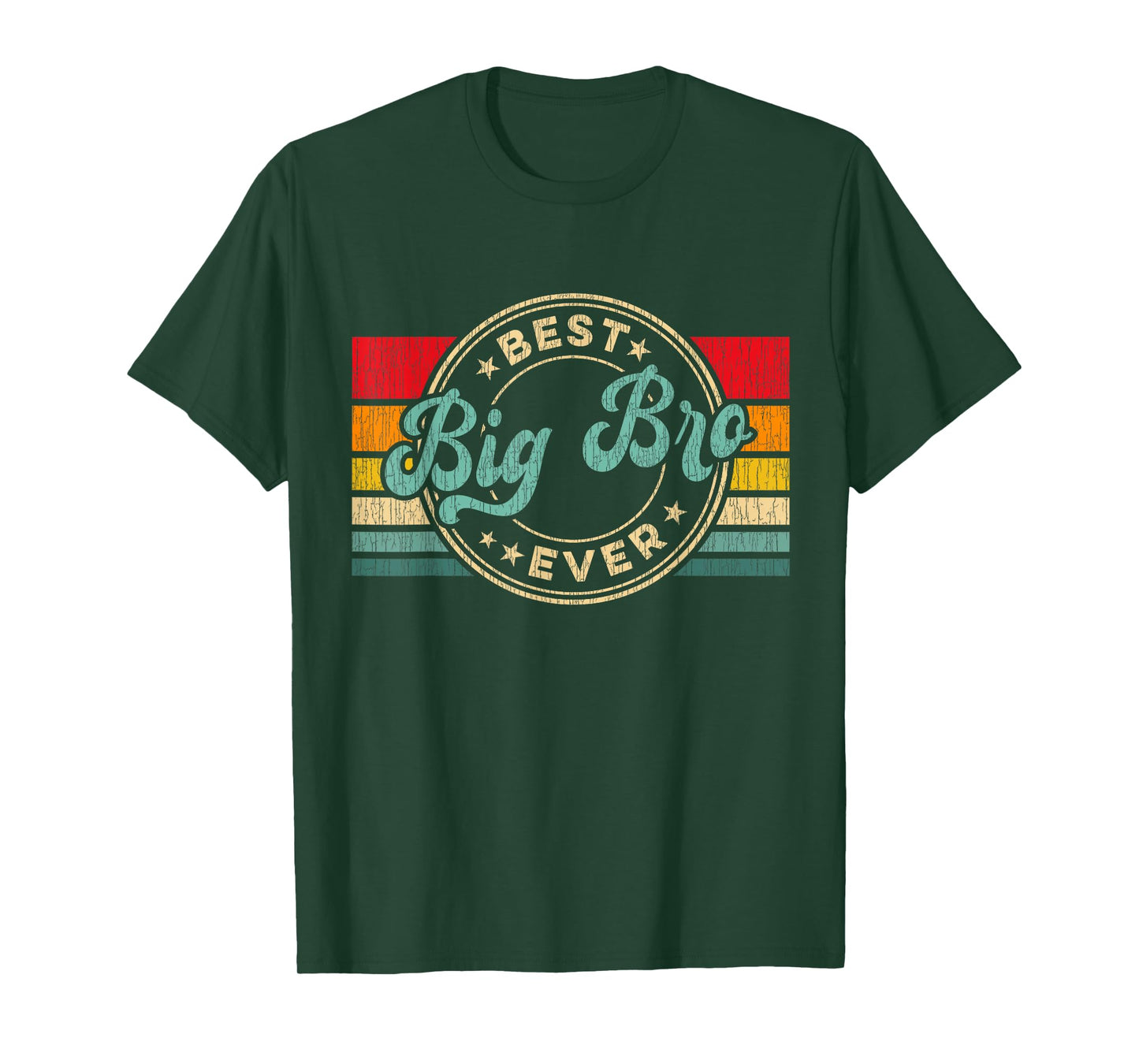 Best Big Brother Ever Vintage Retro Big Brother Gift Idea T-Shirt