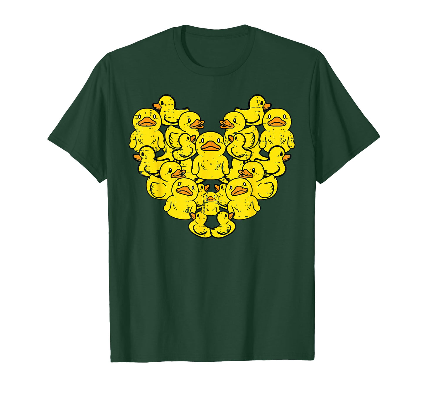 Ducks Heart Shape Cute Farm Animal Women Girls Boys Kids T-Shirt