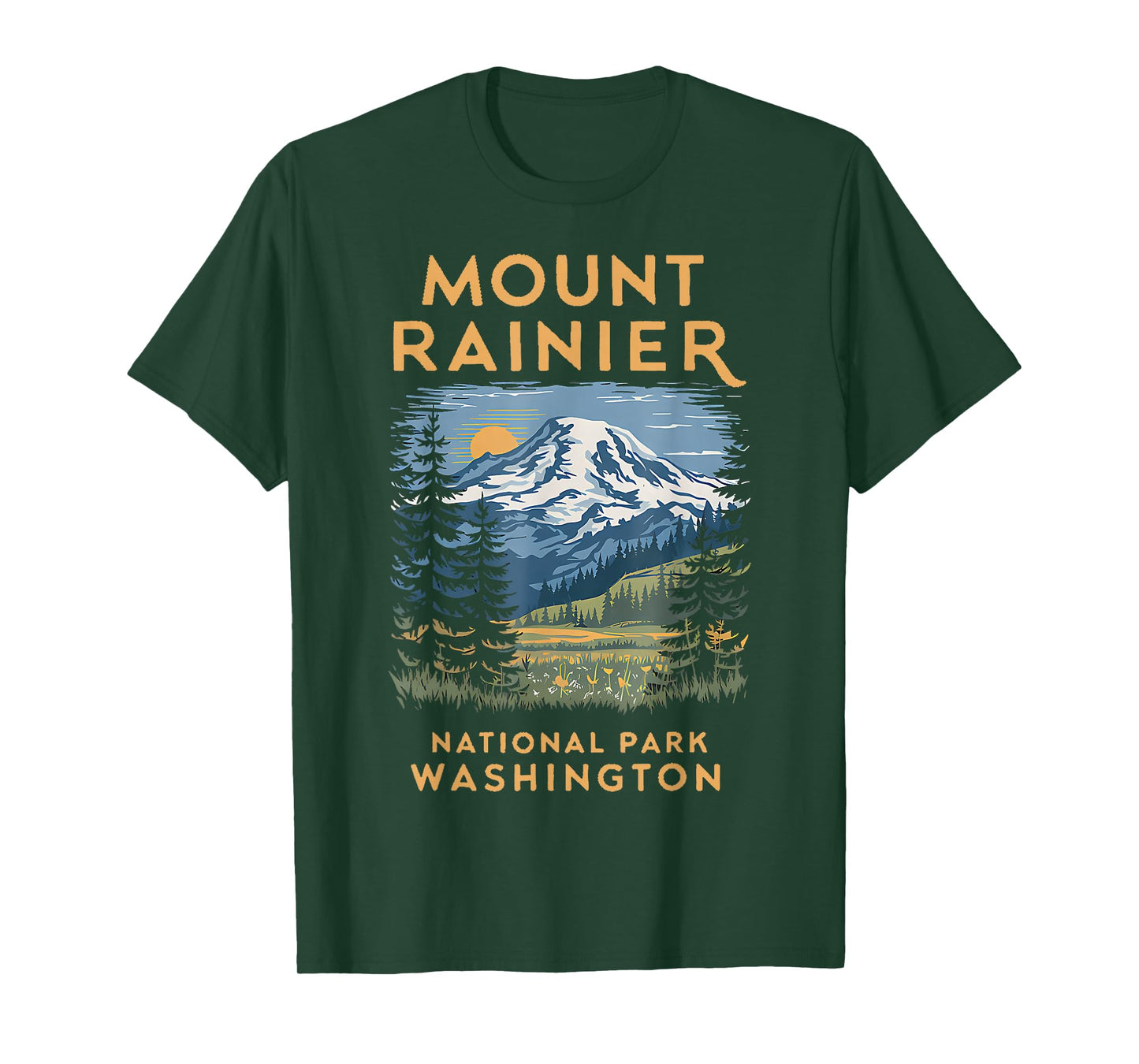 Stunning Mount Rainier National Park Scenic Washington T-Shirt