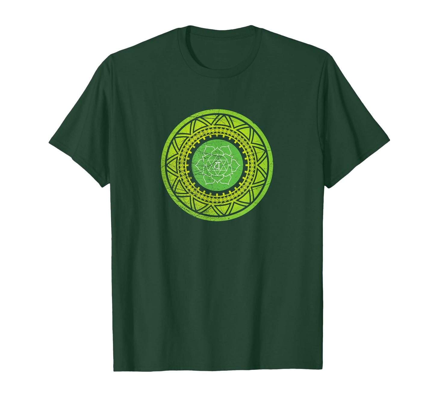 Sacred Geometry Heart Chakra Anahata Yoga Meditation Goa Psy T-Shirt