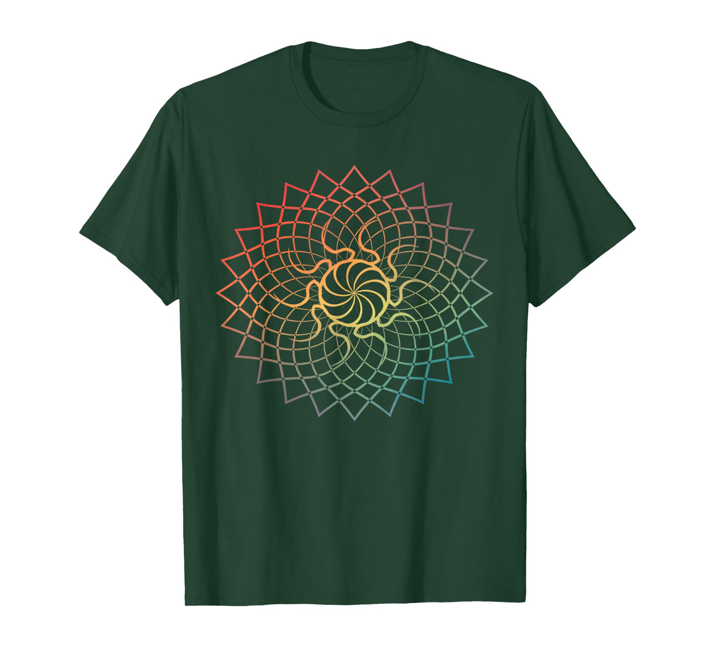 Mandala Geometry Sacred Fractal Art Yoga Mantra Good Vibe T-Shirt