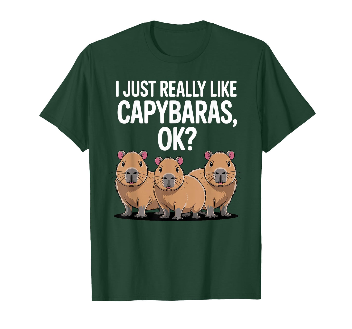 Cool Capybara Art for Men Women Kids Rodent Capybara Lover T-Shirt