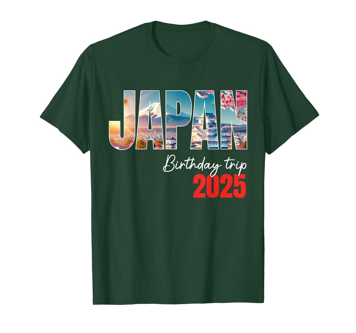 Japan Birthday Trip 2025 Tokyo Osaka Cherry Blossom Holiday T-Shirt