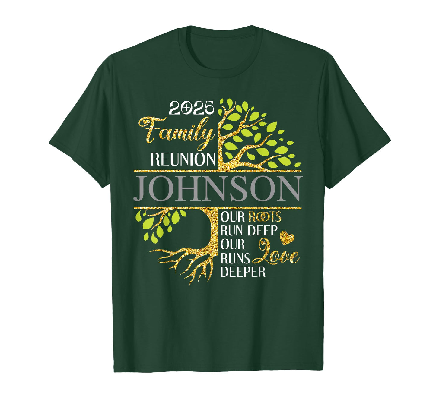 Johnson Family Tree Funny Family Reunion 2025 Men Women Kids T-Shirt