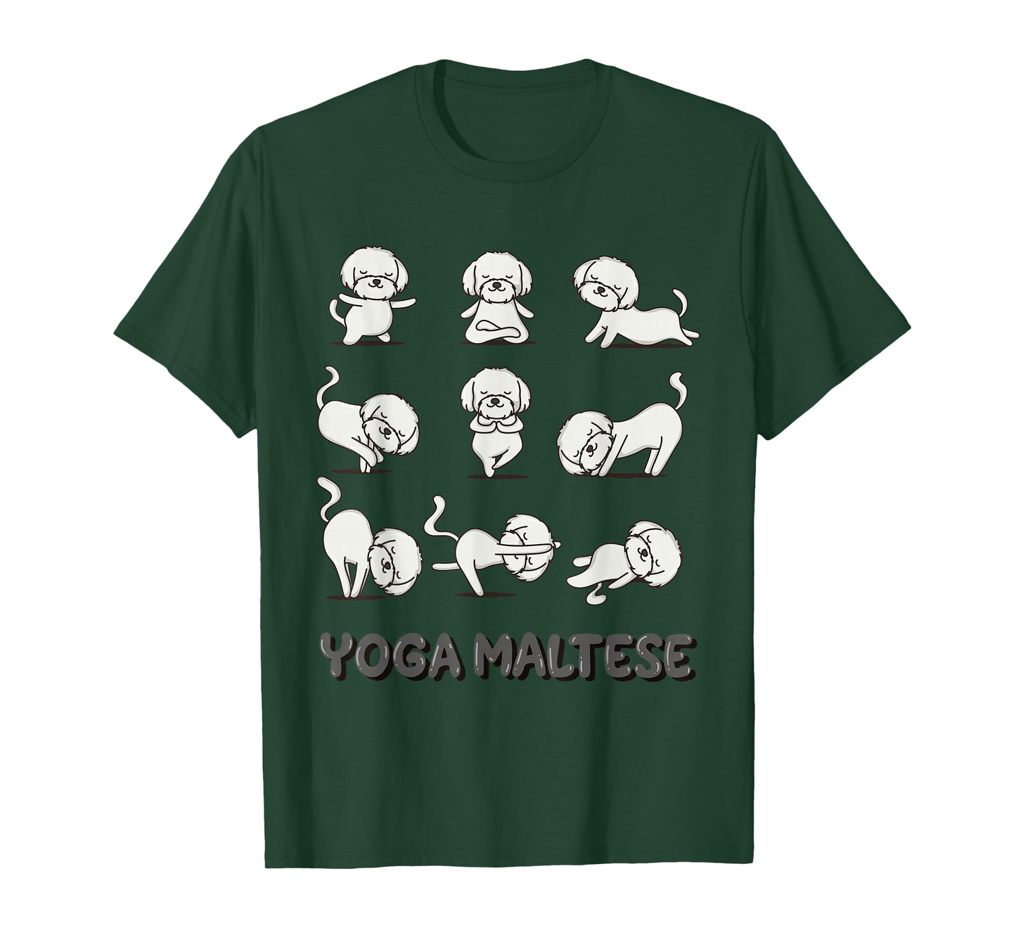 Maltese Yoga Shirt Maltese Yoga Pose Meditation T-Shirt