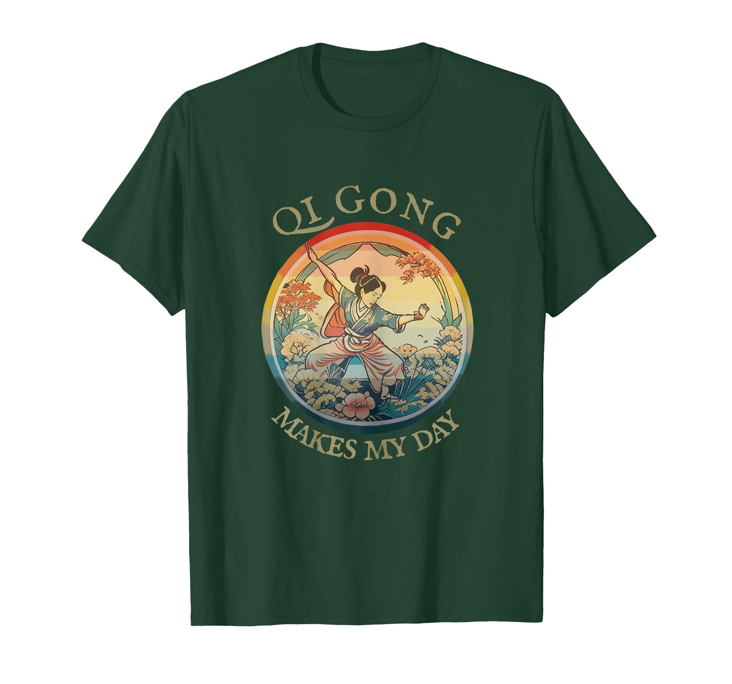 Women Qi Gong, Vintage historic Retro drawing, Harmony Flow T-Shirt