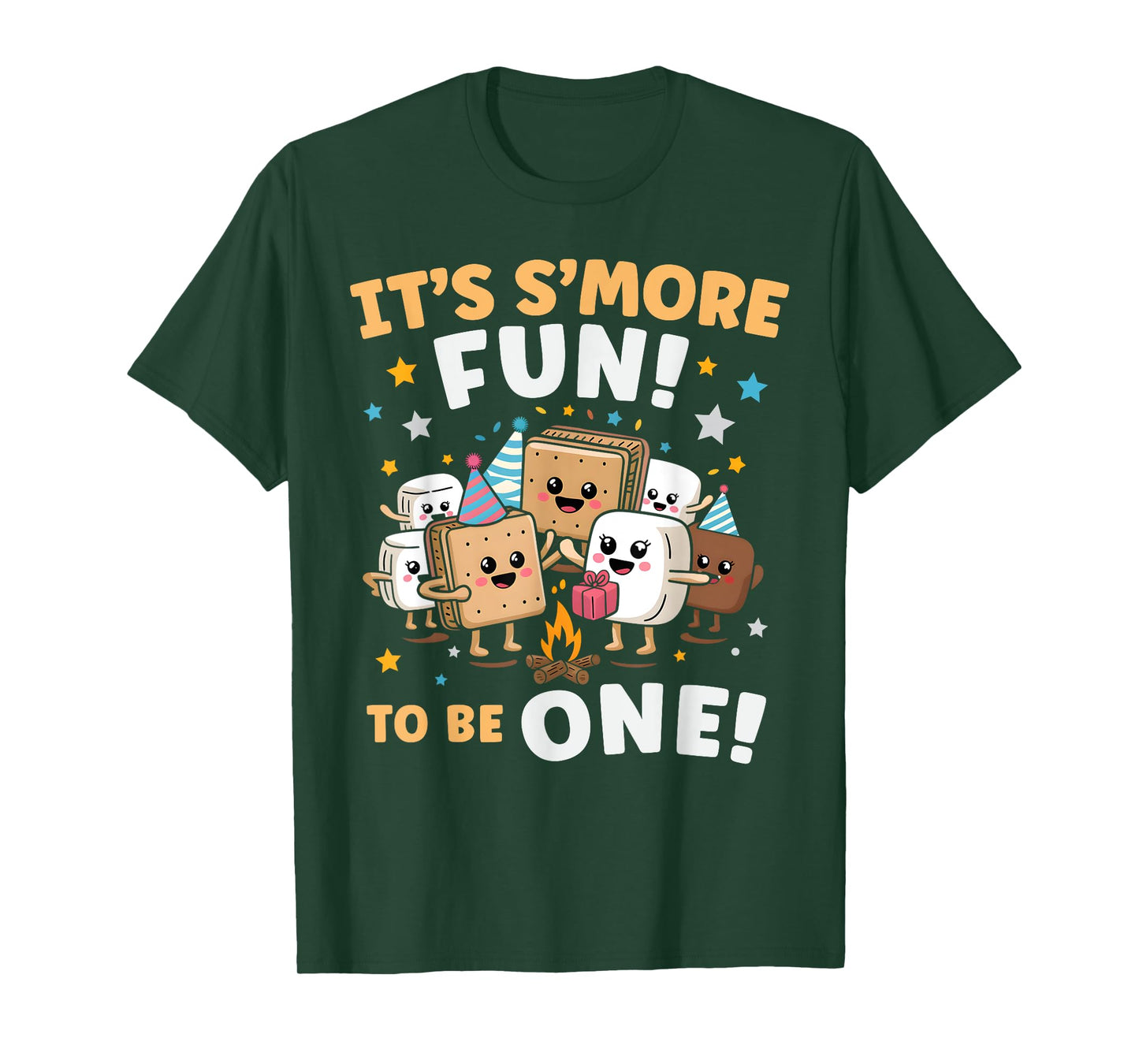 Birthday Campfire Marshmallow It's S'more Fun Being One 1st T-Shirt