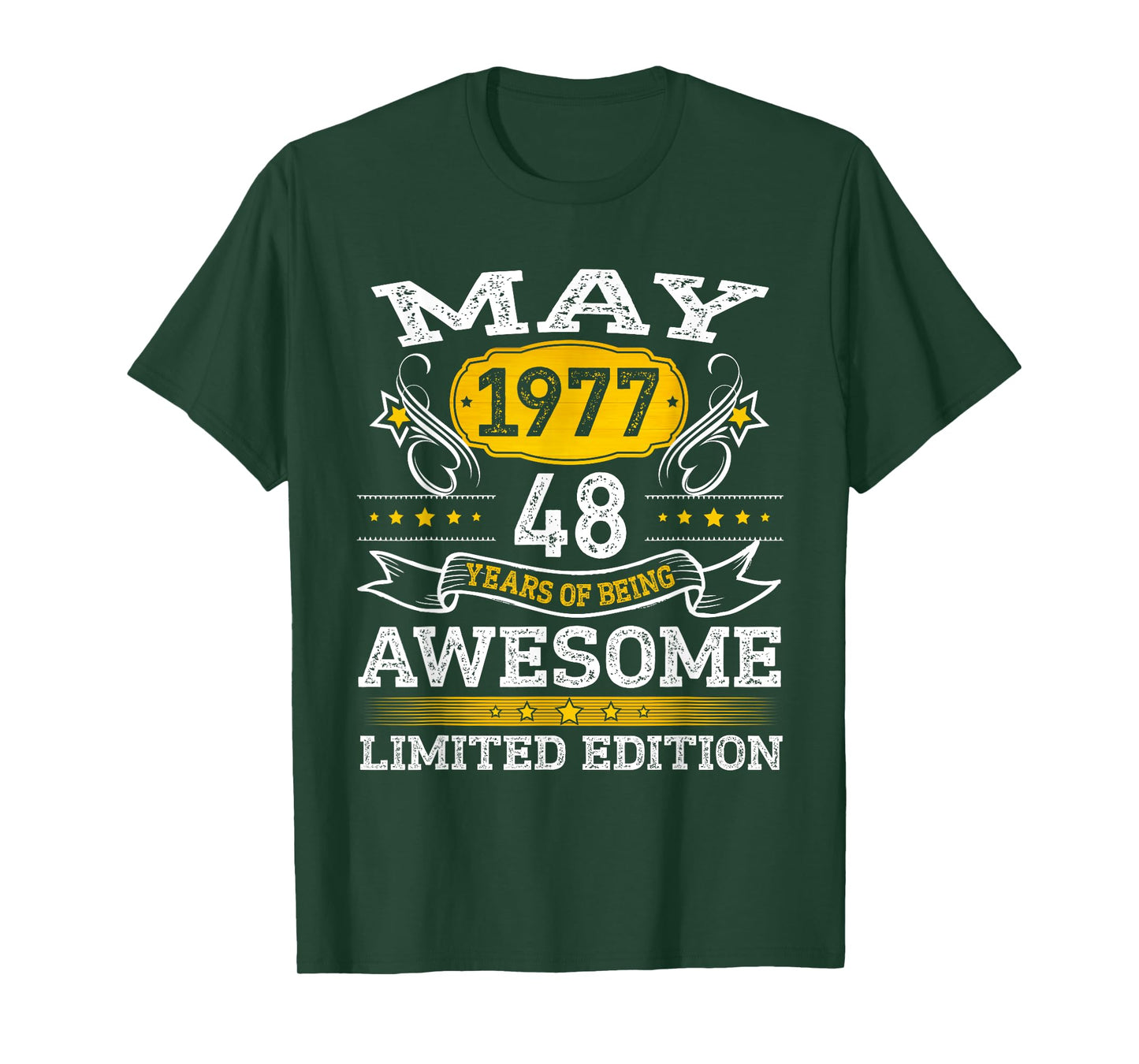 May 1977 Limited Edition 48th Birthday Gift 48 Year Old T-Shirt