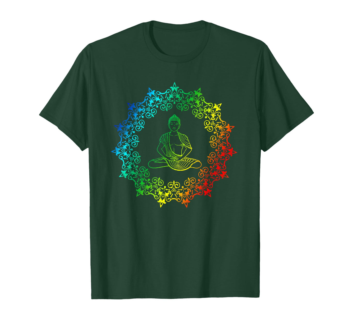 Buddha Rainbow T-Shirt Meditation Yoga LGBT Gay Pride Shirt T-Shirt