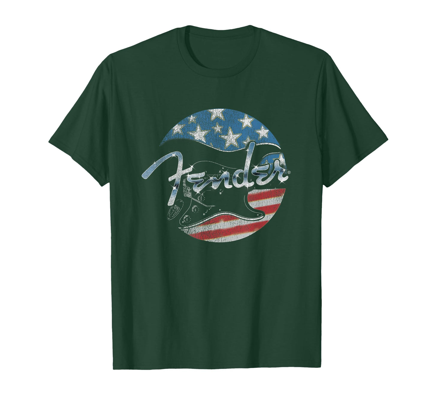 Fender 4th Of July Red White & Rock Vintage Badge T-Shirt