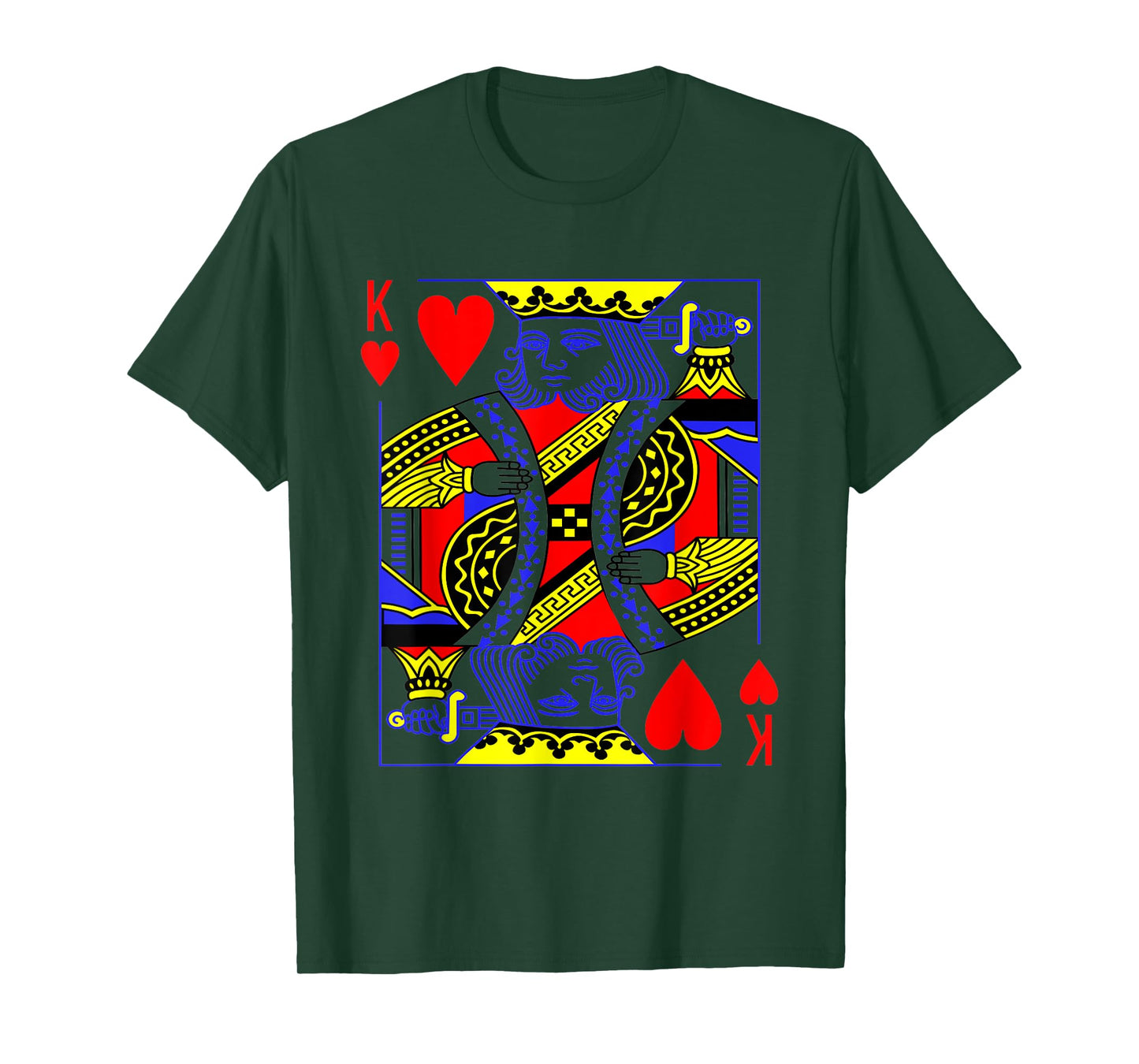 Funny King of Hearts Costume Magic Poker Card Math Geek T-Shirt