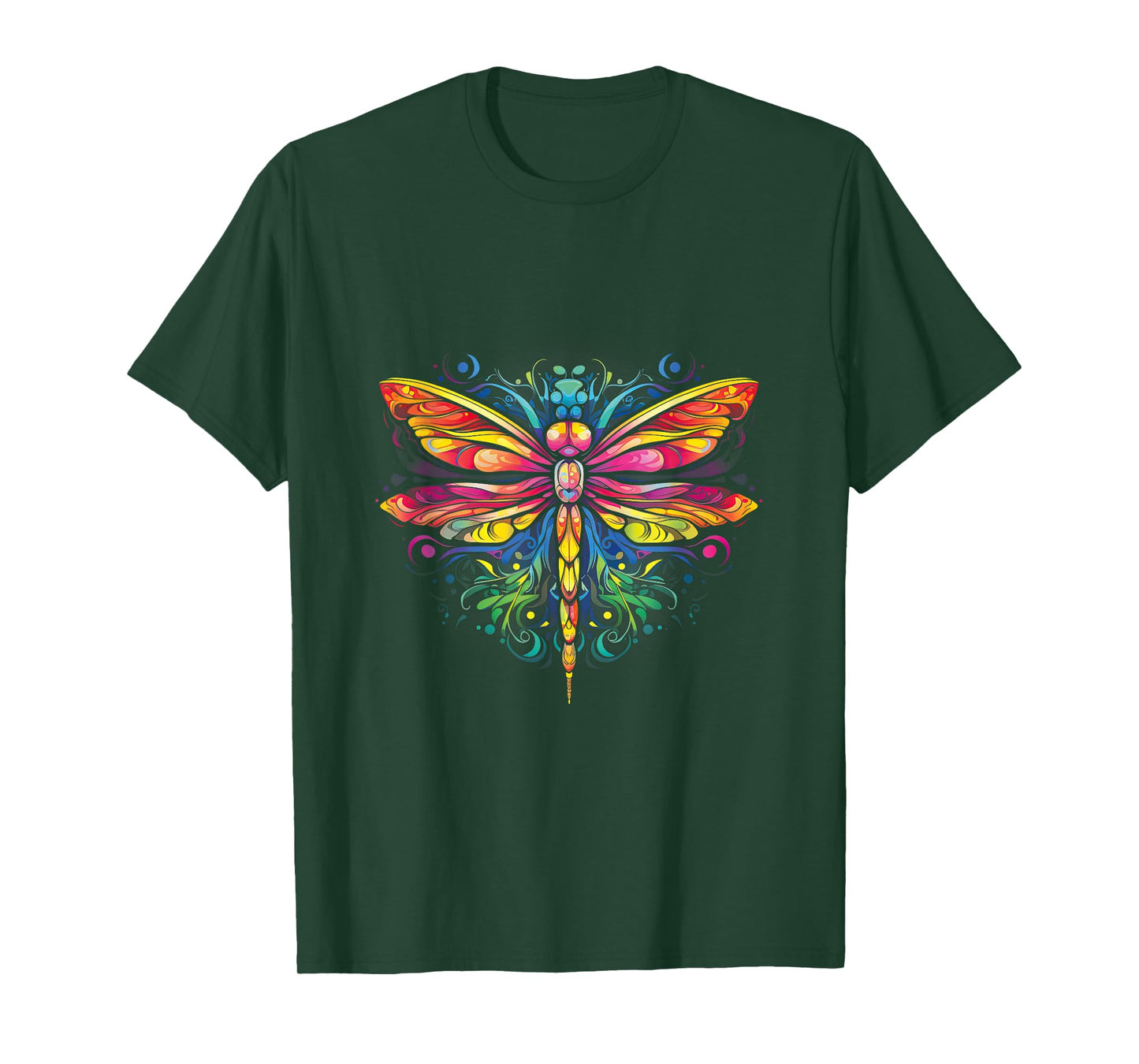 Dragonfly Colorful Dragonflies Hippie 70s Peace T-Shirt