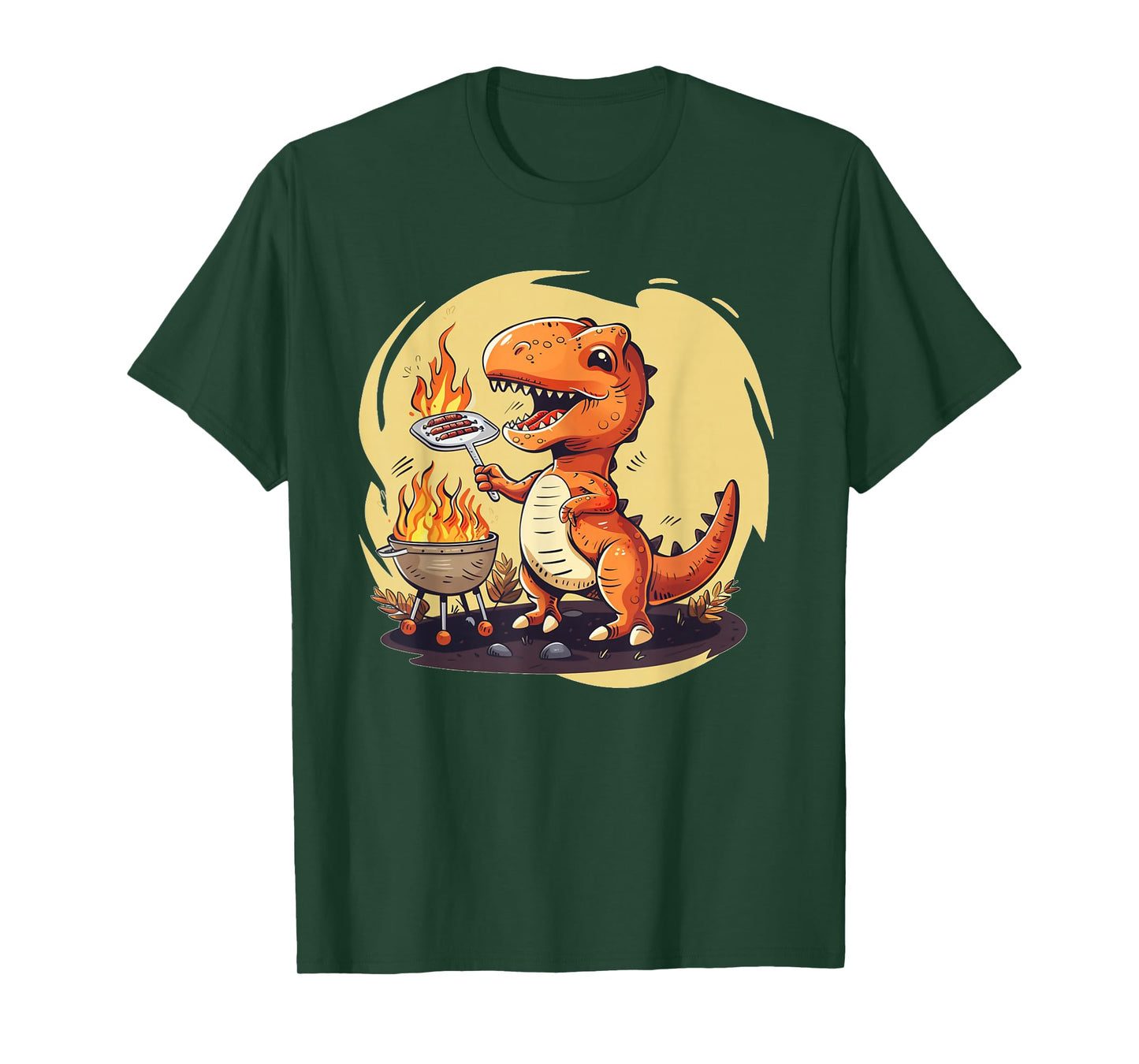 Funny Summer Barbecue for Dinosaur Boys and Girls T-Shirt