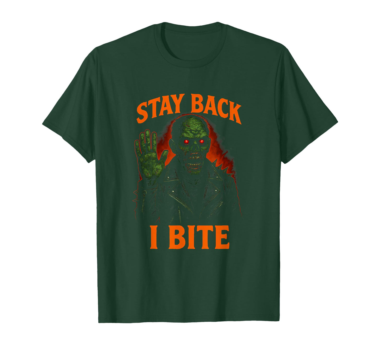 Stay Back I Bite Creepy Zombie Halloween T-Shirt