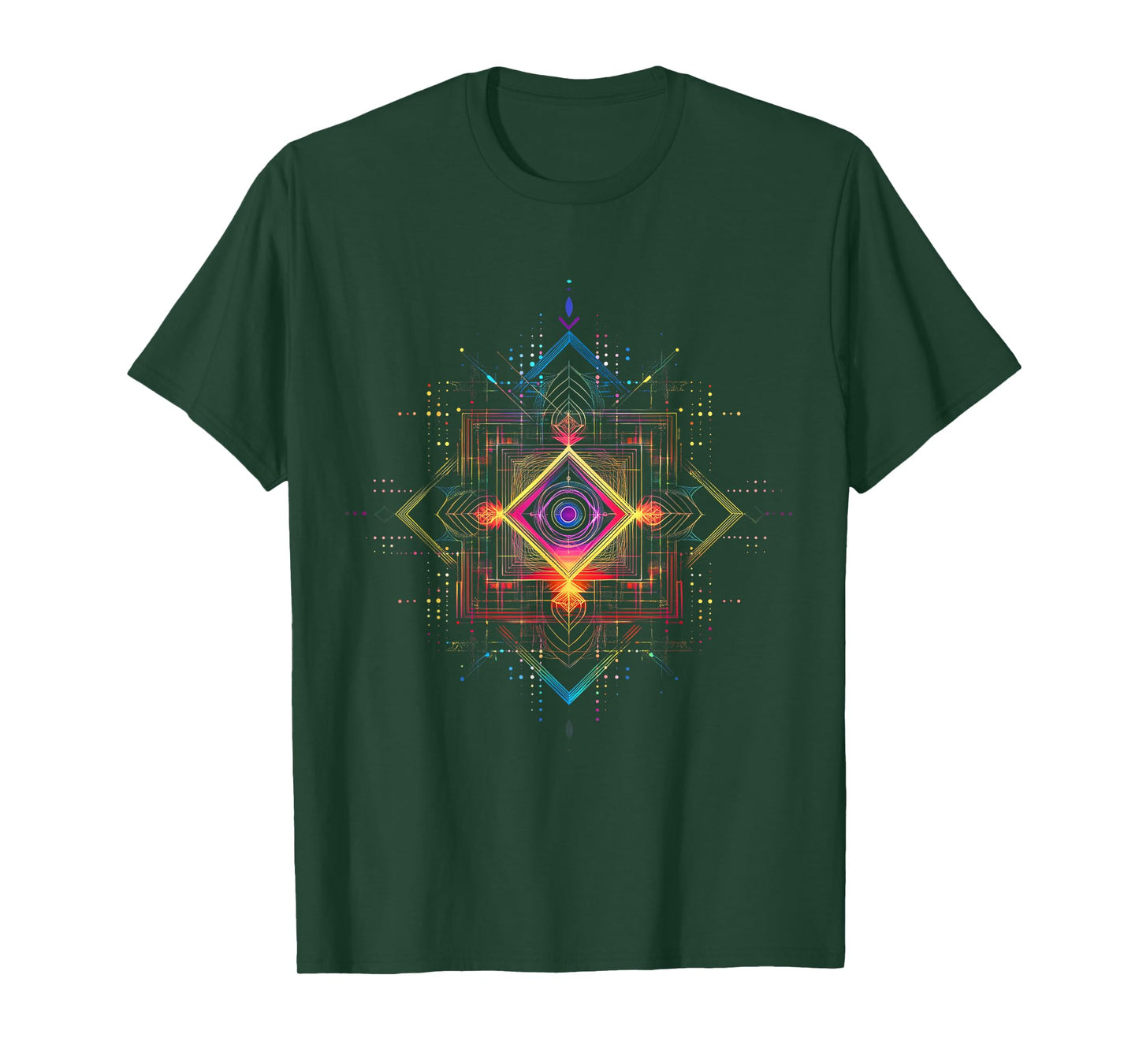 Sacred Geometry Metatron Cube Spiritual Yoga T-Shirt