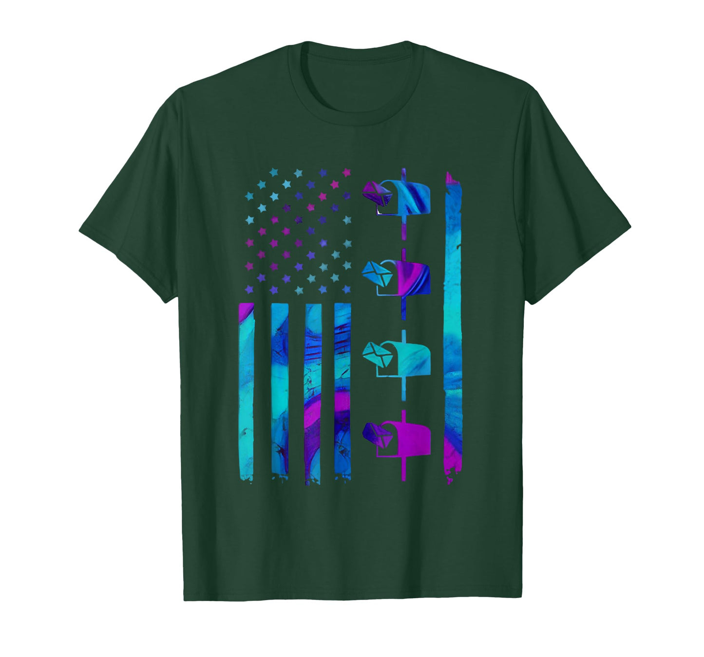 Vintage Postal Worker American Flag US Postal Service T-Shirt