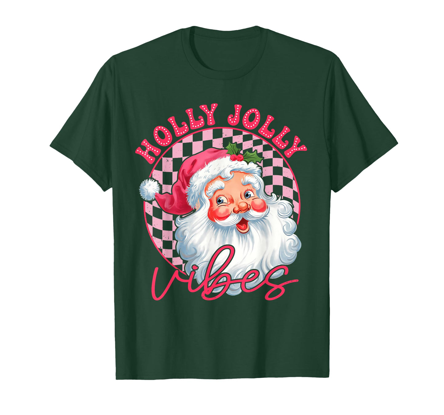 Groovy Cute Santa Claus Christmas Vibes Xmas Women Girl Kids T-Shirt