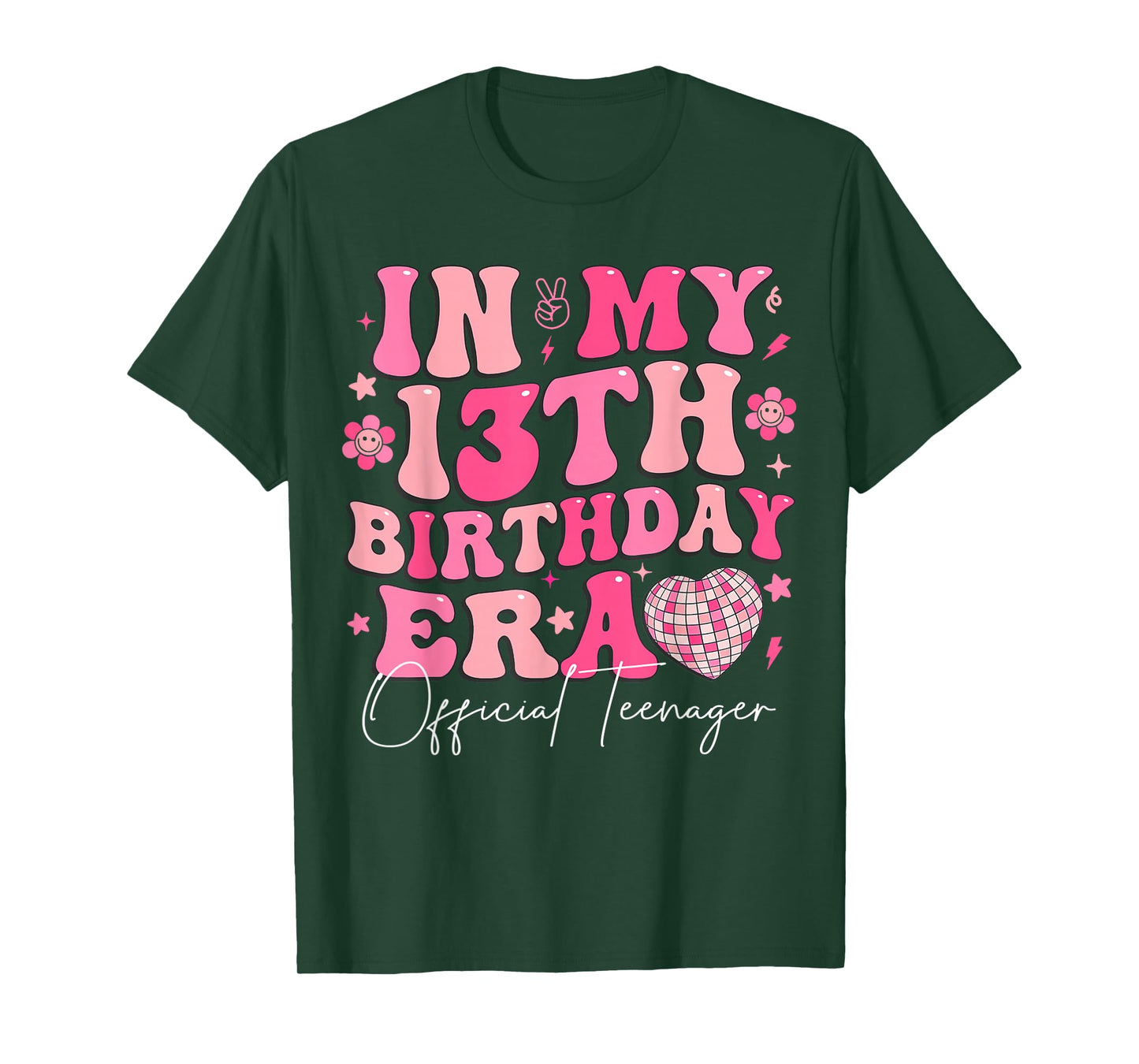 Retro In My 13th Birthday Era 13 Years Old Official Teenager T-Shirt