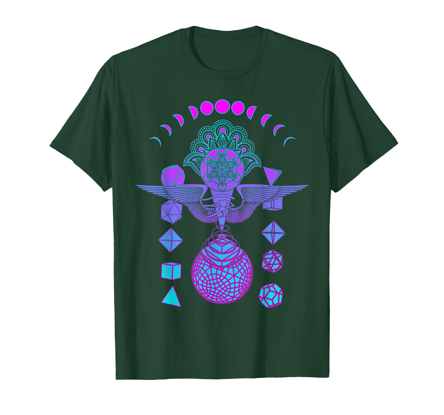 Wisdom Holy Geometry Purple Graphic Psychedelic Festival T-Shirt
