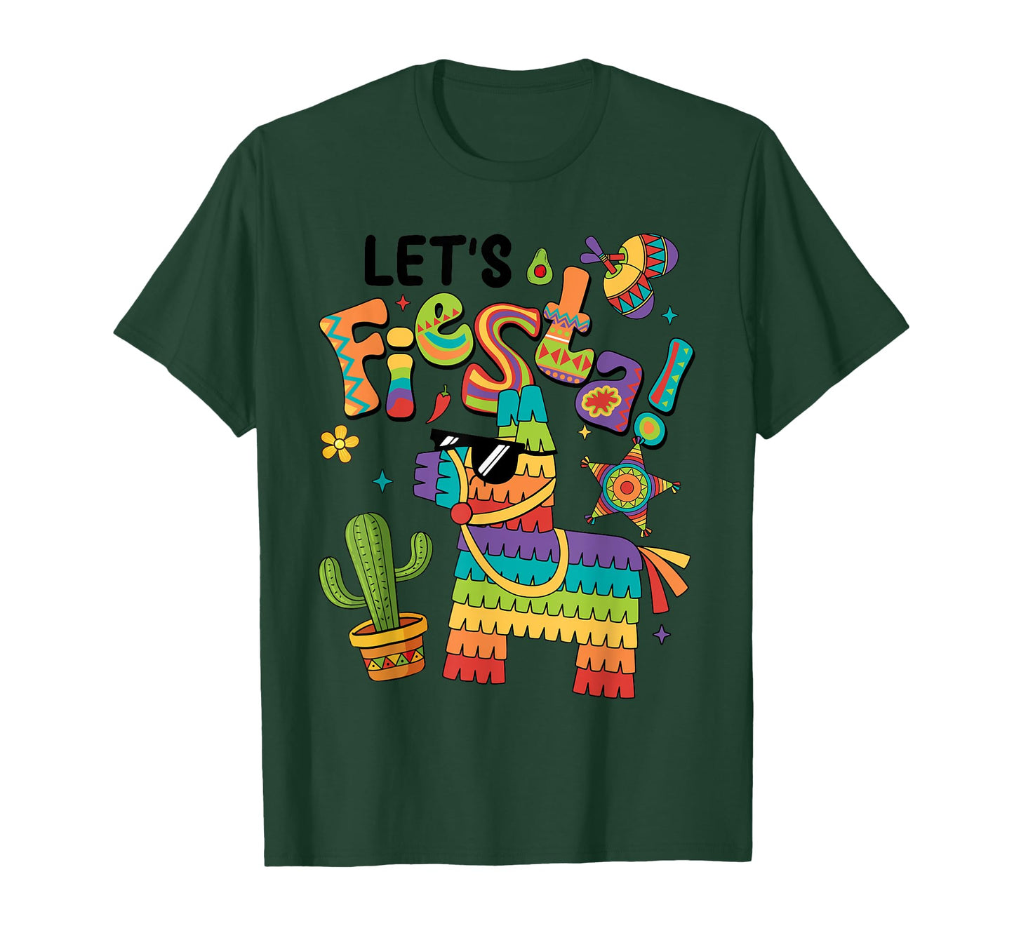 Let's Fiesta Pinata Cinco De Mayo Party Mexican Men Women T-Shirt