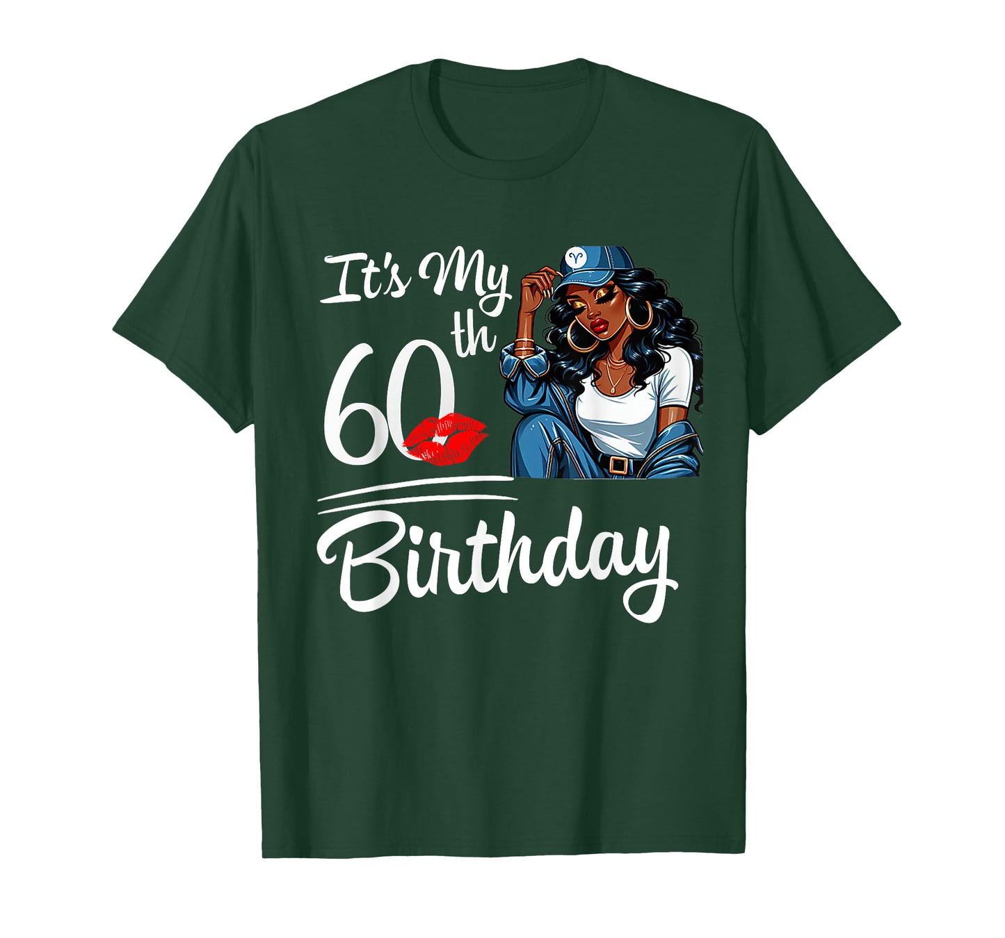 It's My 60th Birthday 60 Years Old Black Melanin Women Girl T-Shirt