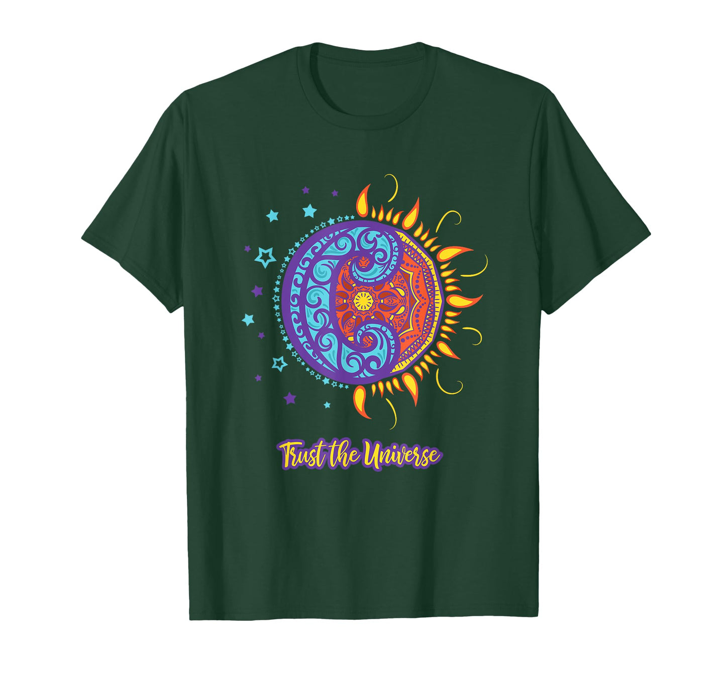 Trust the Universe Sun Moon, Positive Self Care T-Shirt