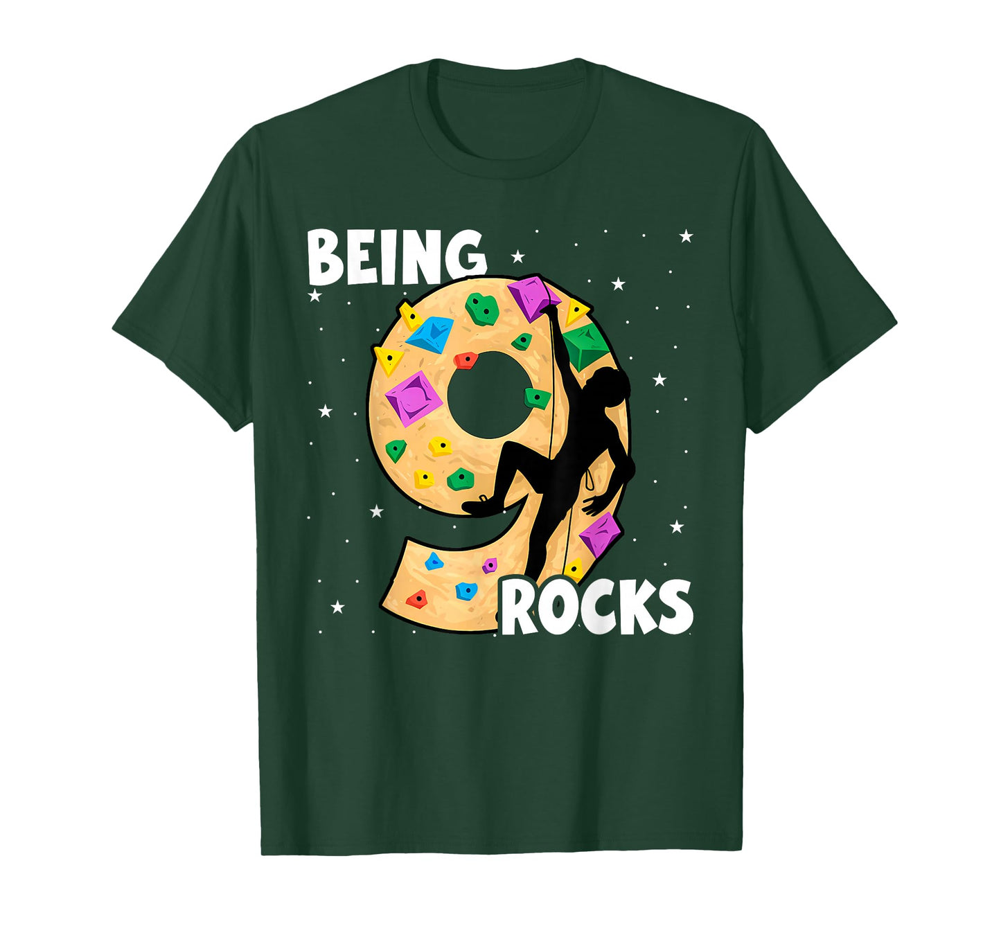 9 Year Old Rock Climbing 9th Birthday Adventures Climber T-Shirt