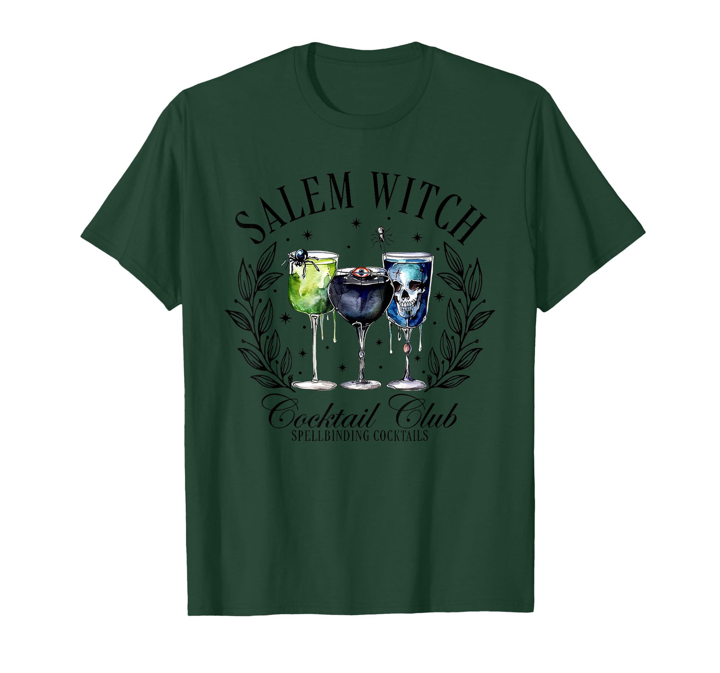 Salem Witch Cocktail Club, Retro Halloween Witchy T-Shirt