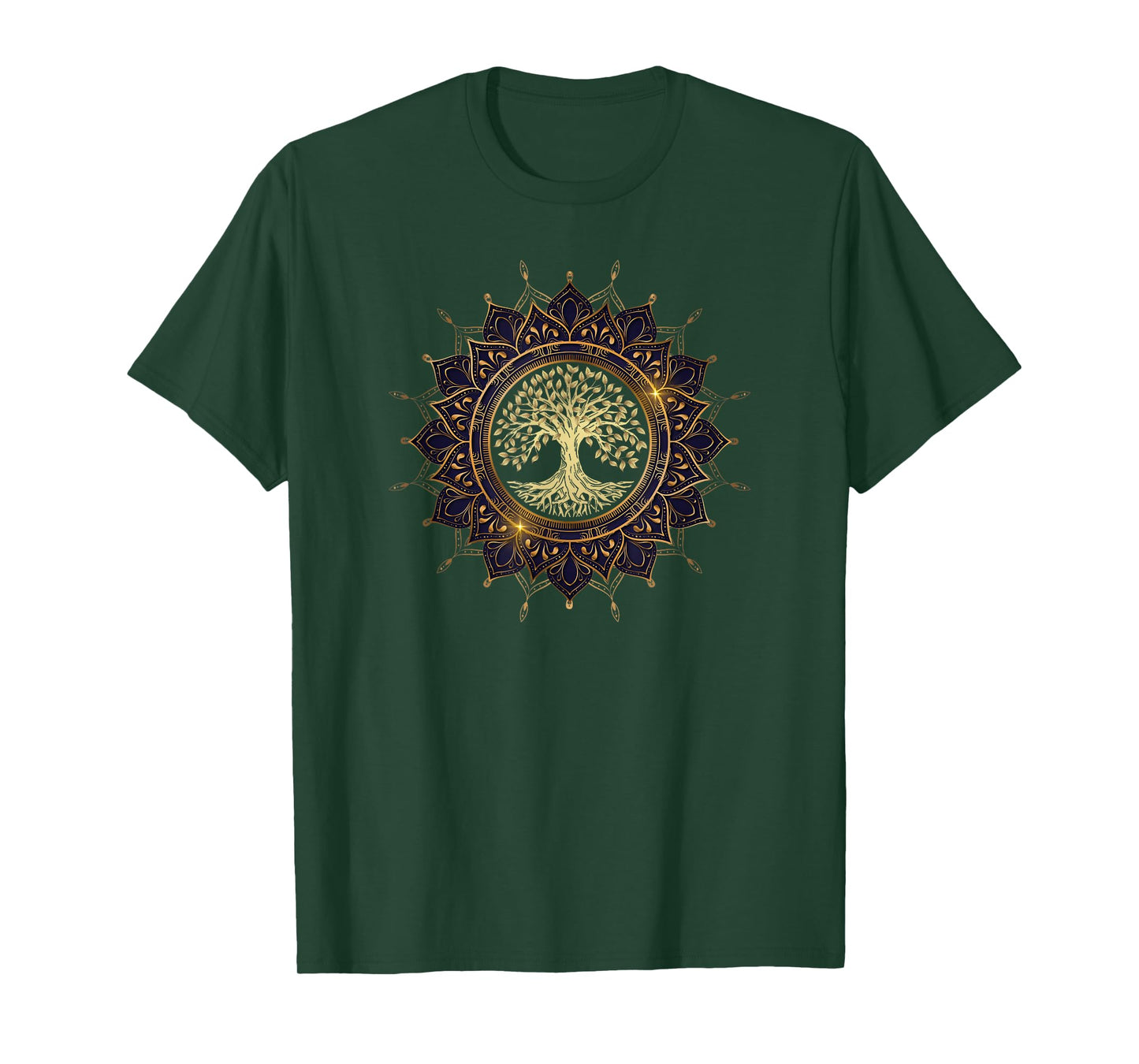 Retro Mandalas Vibe Tree Retro Tree of the Mystical Life Zen Yoga Meditation T-Shirt