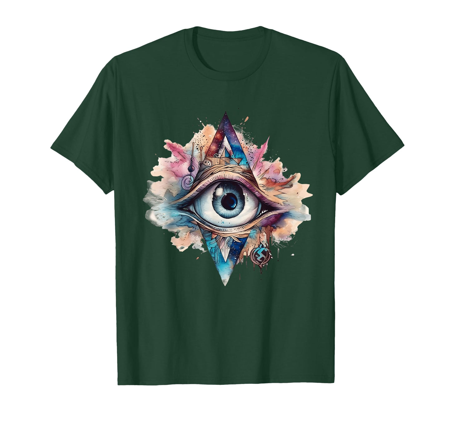Spiritual Third Eye Watercolor Self-Reflection Awareness T-Shirt