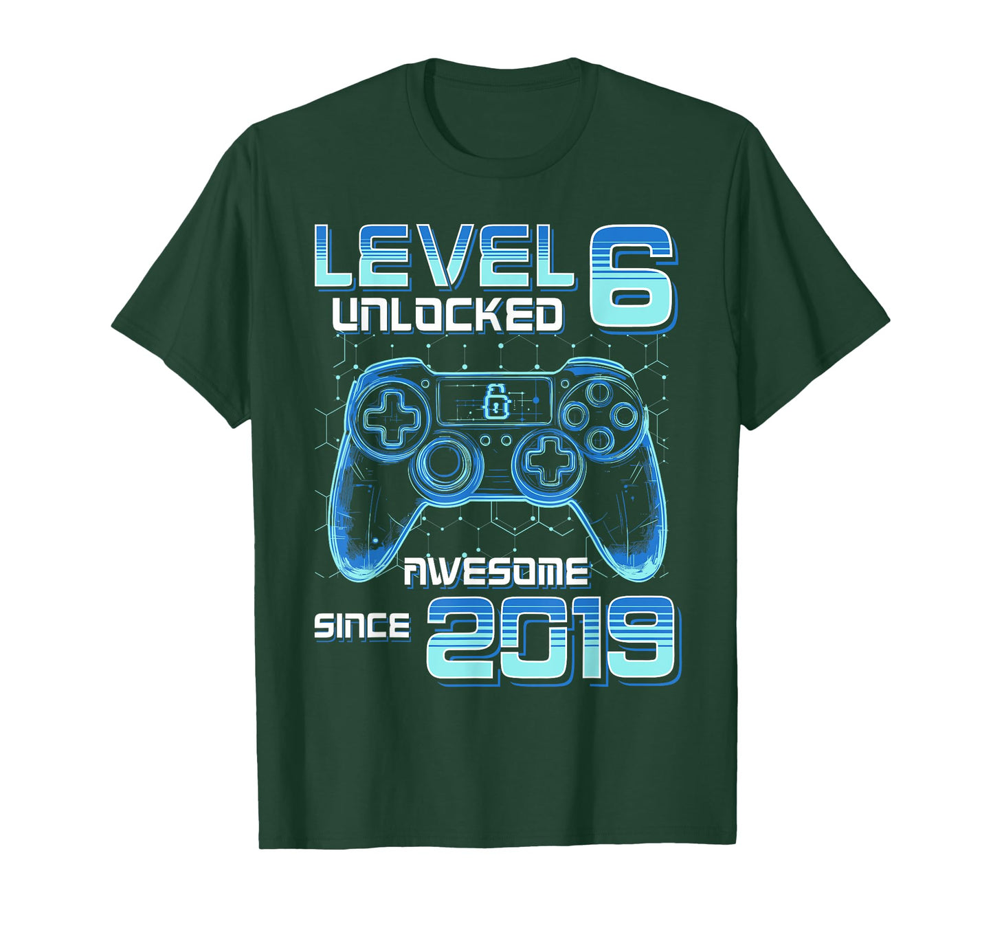 Level 6 Unlocked Video Game Party 6th Birthday Gamer Boys T-Shirt
