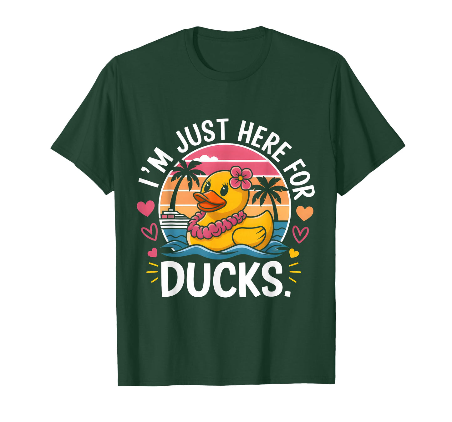 Cute Funny Cruise Duck I’m Just Here for the Ducks T-Shirt