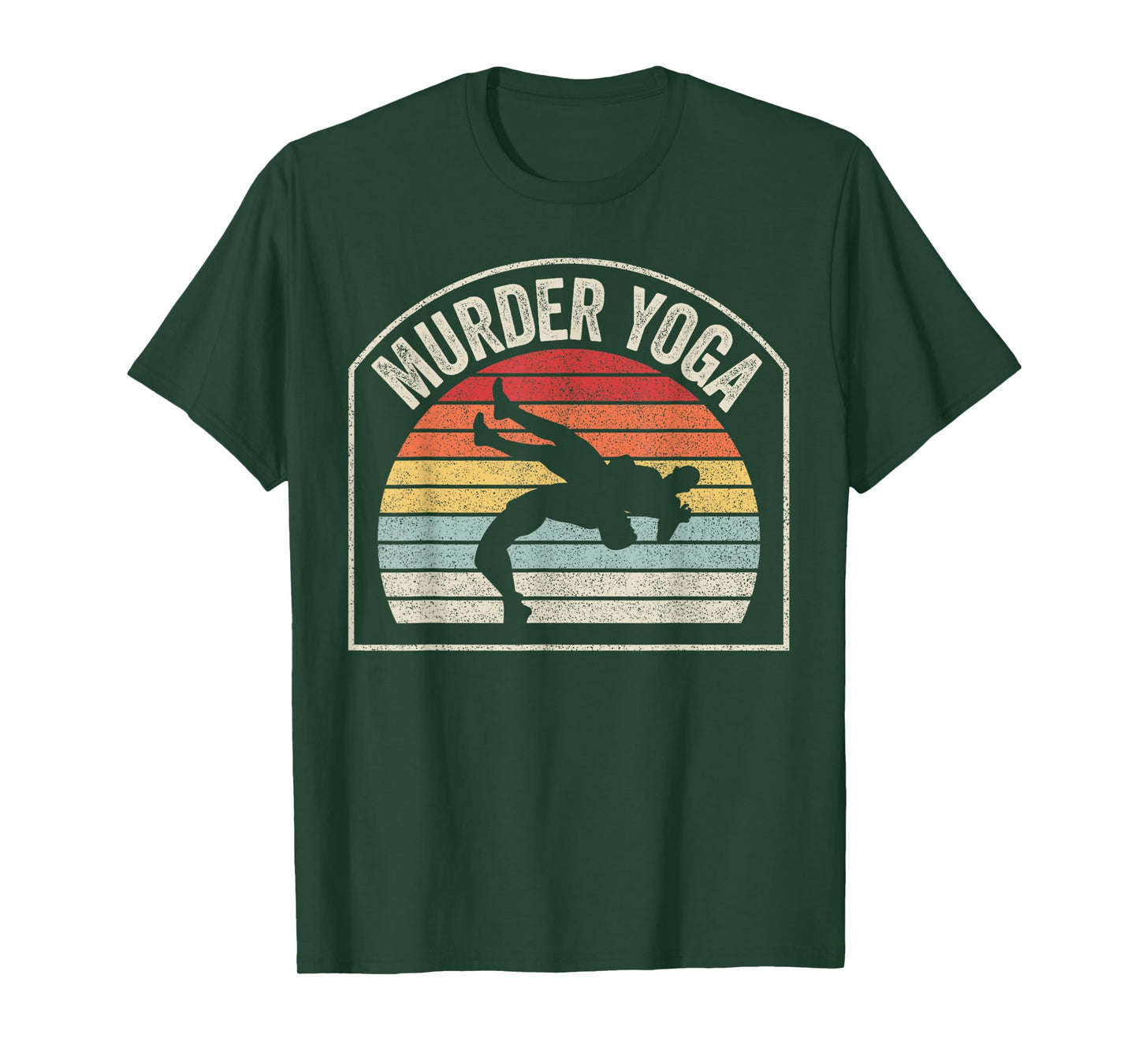 Retro Vintage Wrestling Murder Yoga T-Shirt