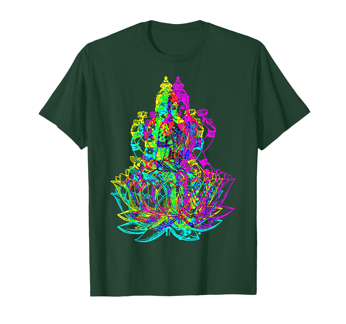 Hindu Goddess Lakshmi Shakti - Psychedelic Colors T-Shirt T-Shirt
