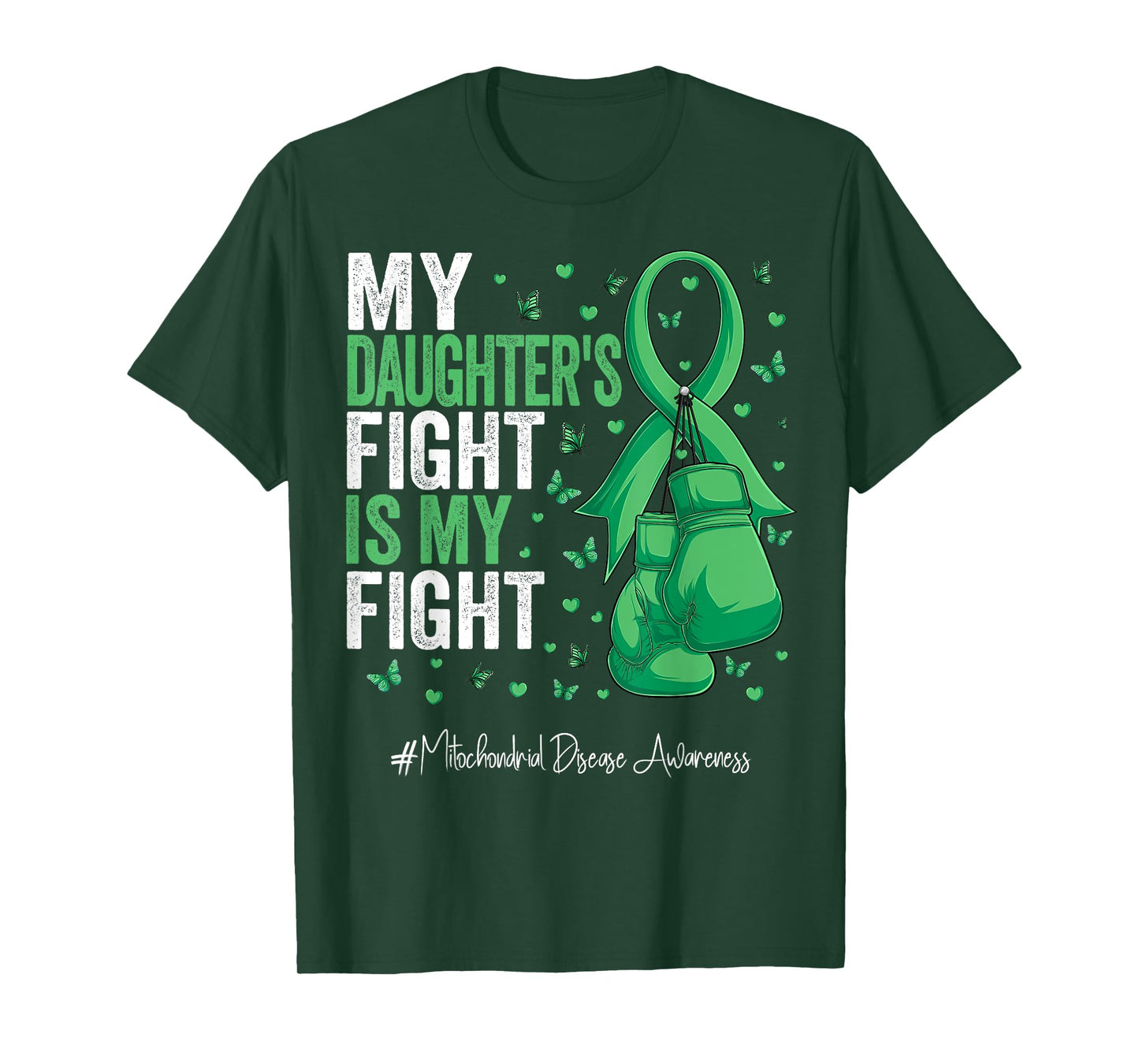 Green Ribbon Daughter Mitochondrial Disease Awareness T-Shirt
