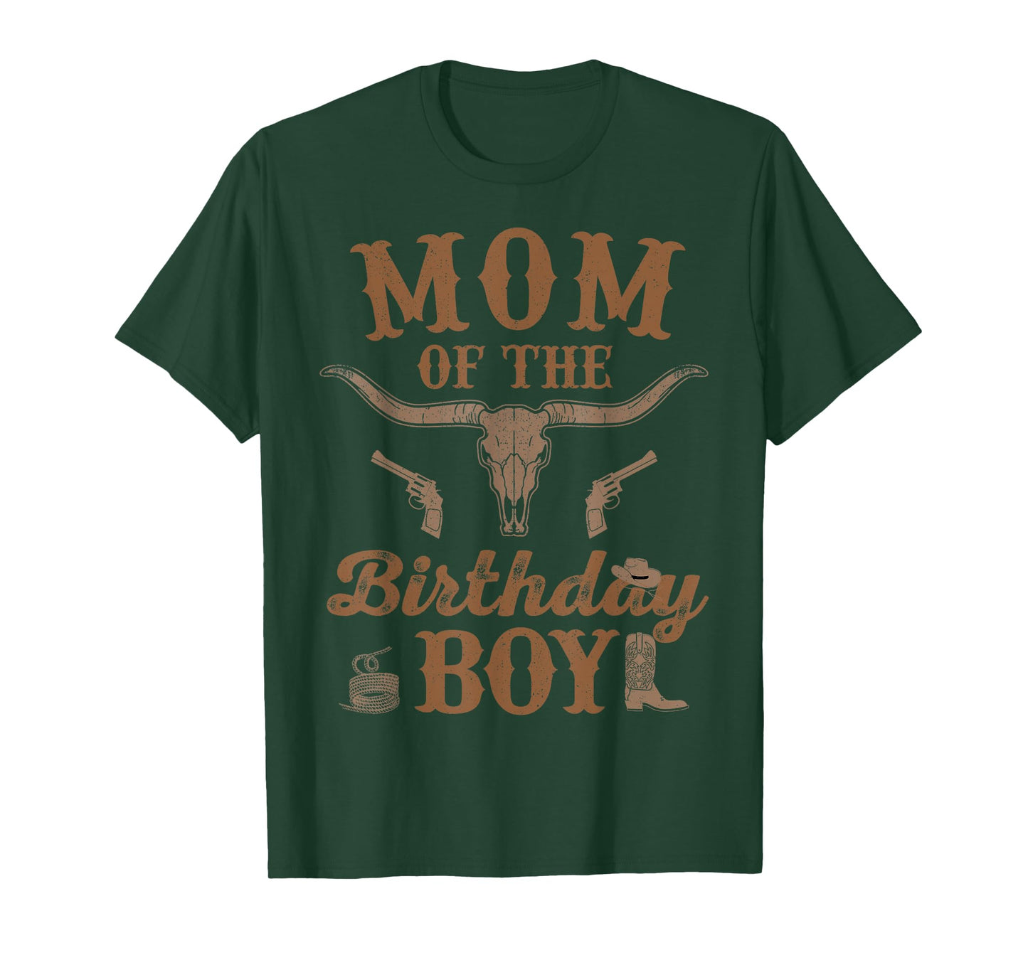 Mom of The Birthday Boy Western Rodeo Cowboy Family Matching T-Shirt