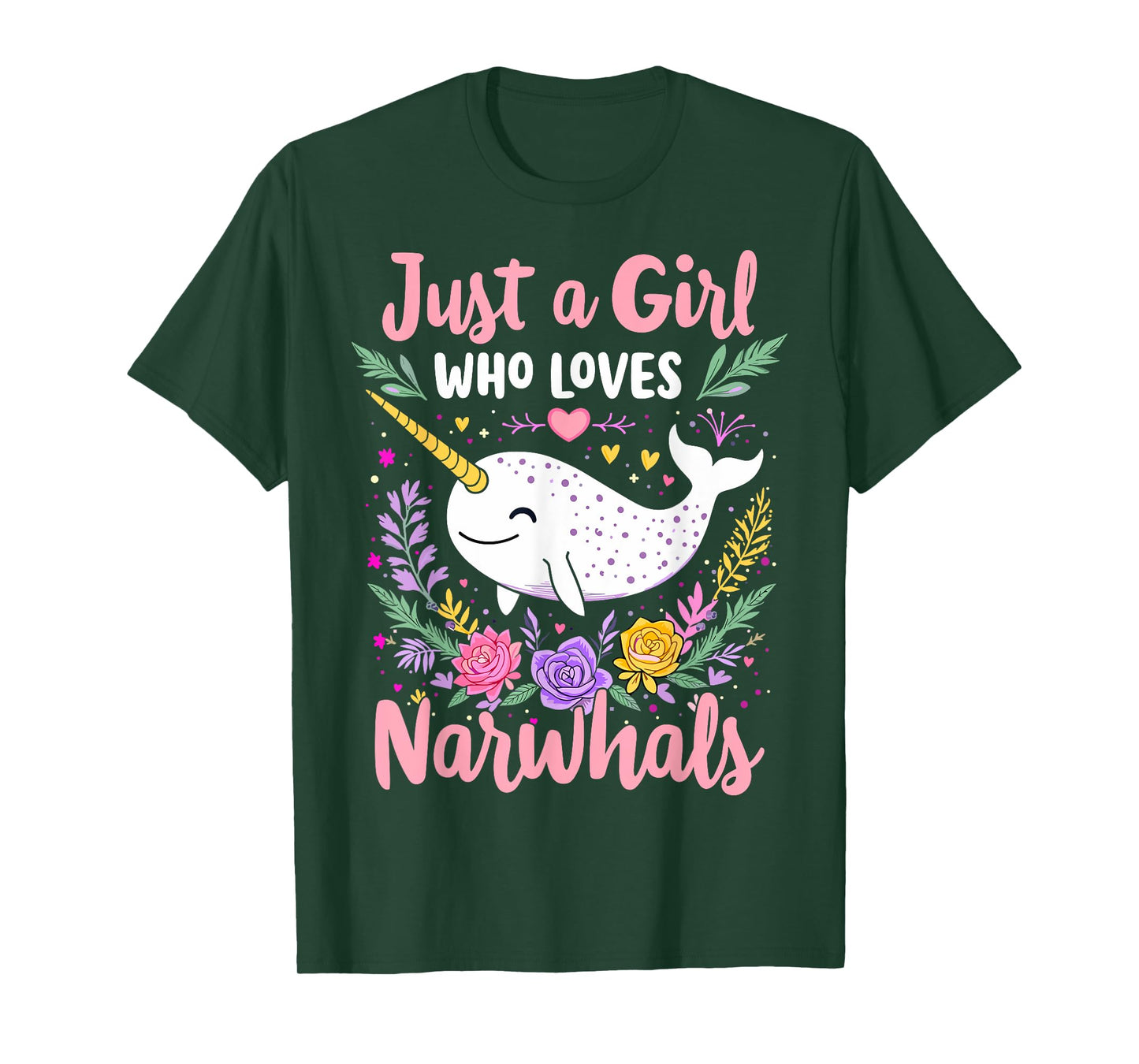 Narwhal Cute Just a Girl Who Loves Narwhals T-Shirt